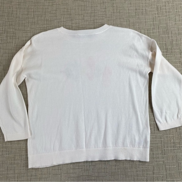 Loft Off-white Summer Novelty Print Gelato Spellout Lightweight Sweater Sz‎ XS - Picture 8 of 14